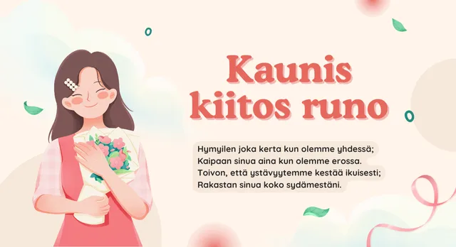 kaunis kiitos runo