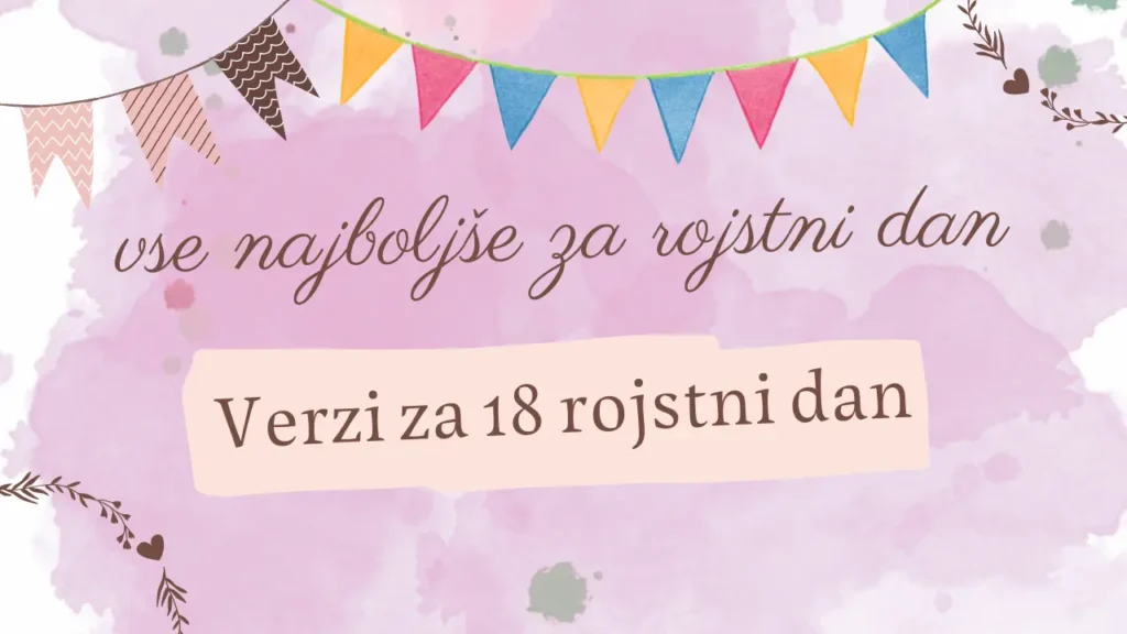 verzi za 18 rojstni dan