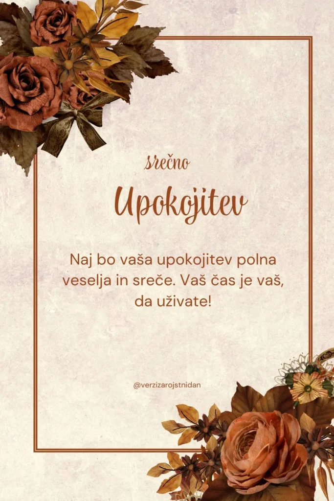 kratki verzi za upokojitev