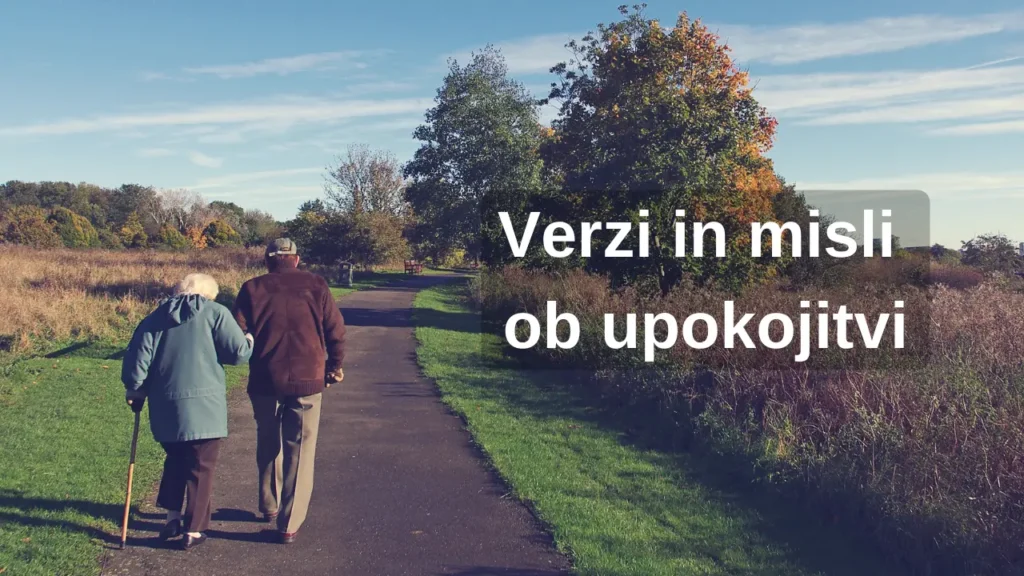 verzi ob upokojitvi