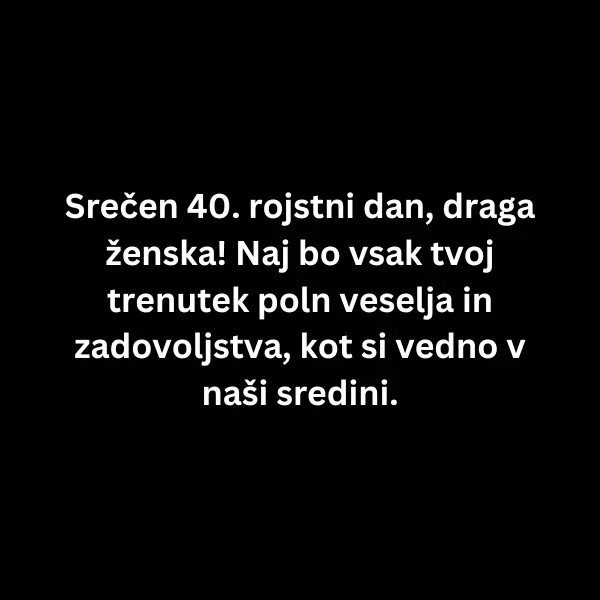 verzi za 40 let ženska