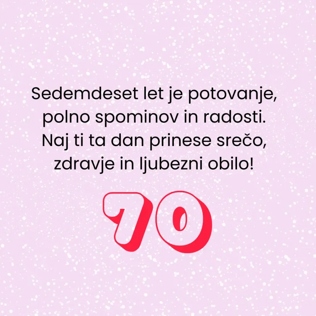 kratki verzi za 70 let